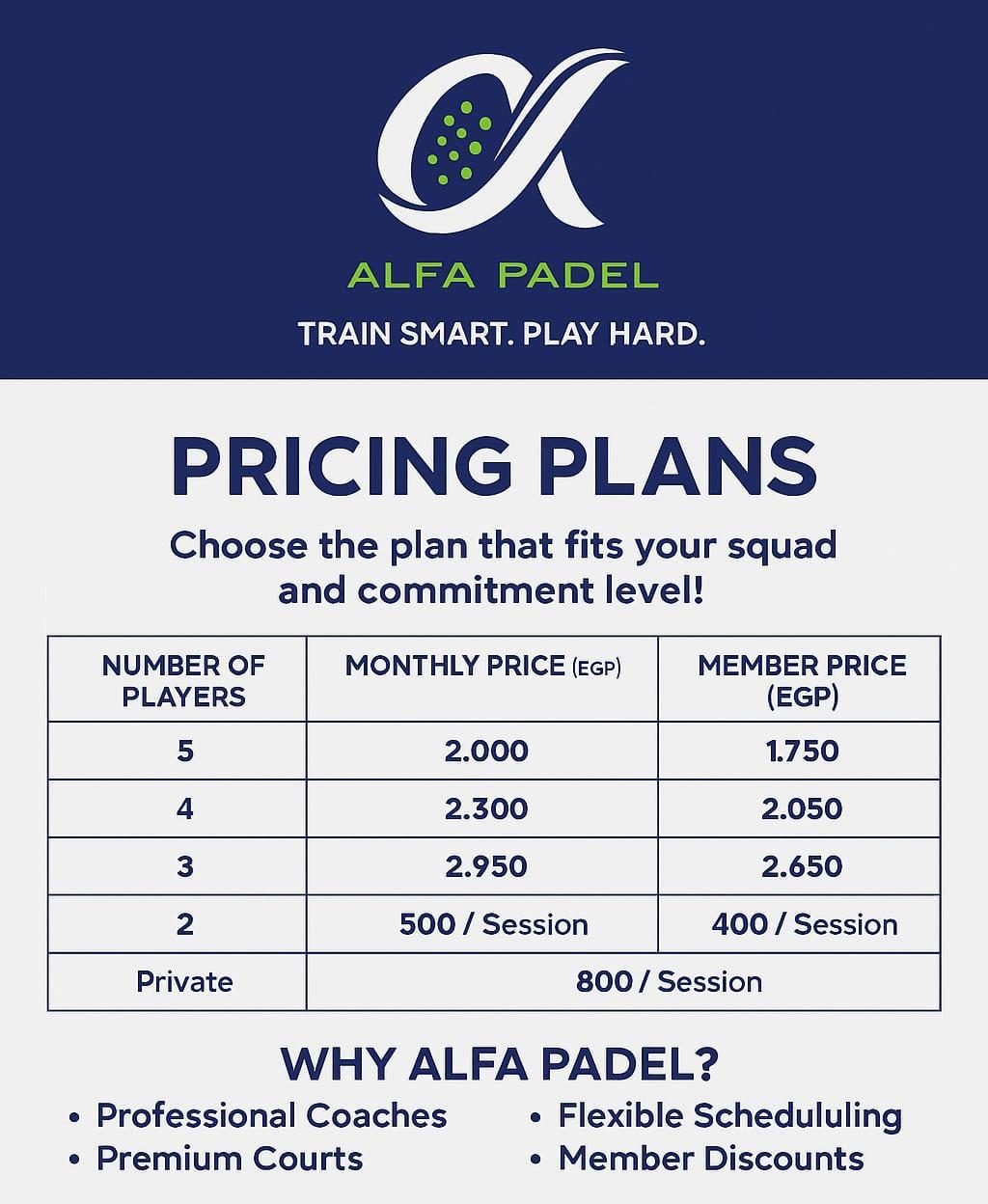 Alpha Padel - Pegasus Dream Land Club pricing